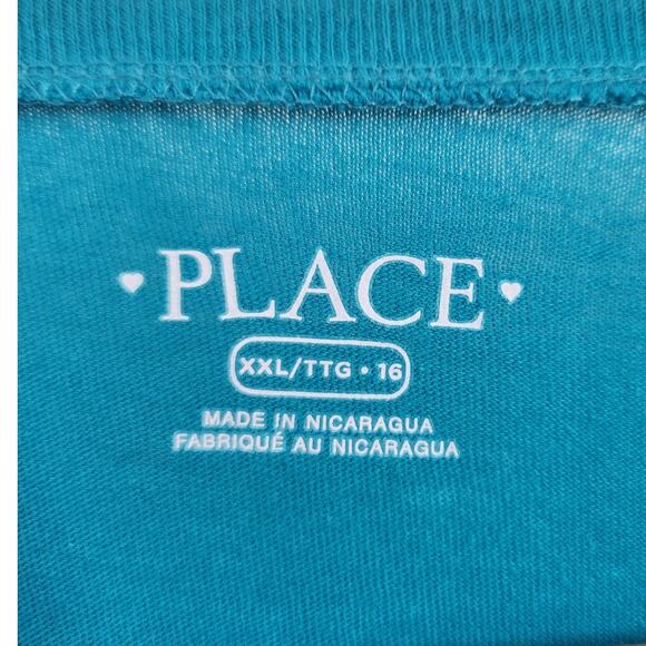 Children's Place Blue Long Sleeve Turtle Graphic Tee Girls Size XXL - Picture 3 of 4